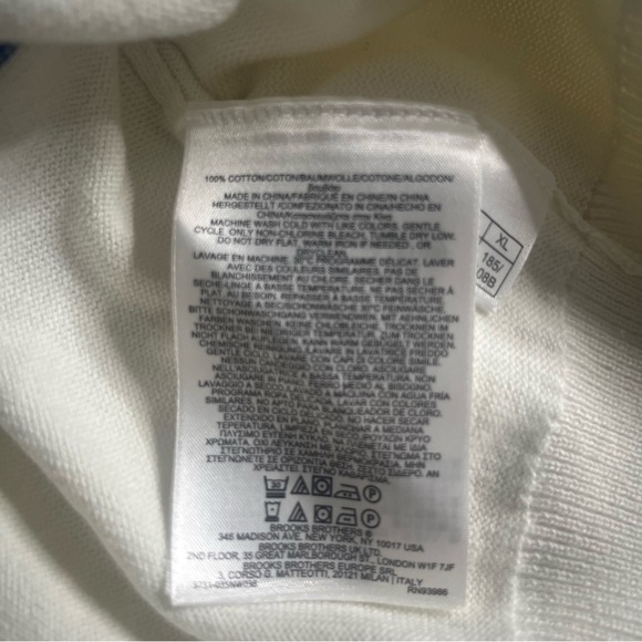 Brooks Brothers Red Fleece Blue White Nautical Stripe Crewneck Knit Sweater XL - Picture 6 of 7